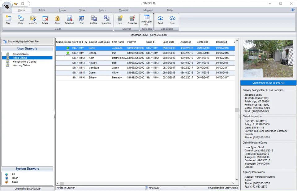 screenshot of Simsol Software